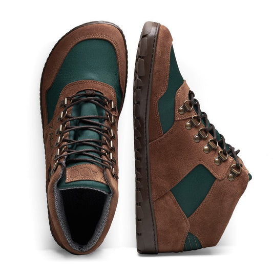 HIQE Mid Brown Green Waterproof - ZAQQ Barfußschuhe