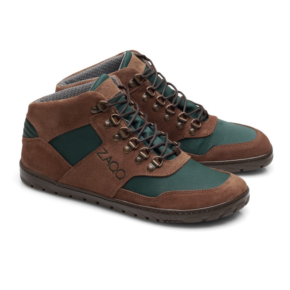 HIQE Mid Brown Green Waterproof - ZAQQ Barfußschuhe