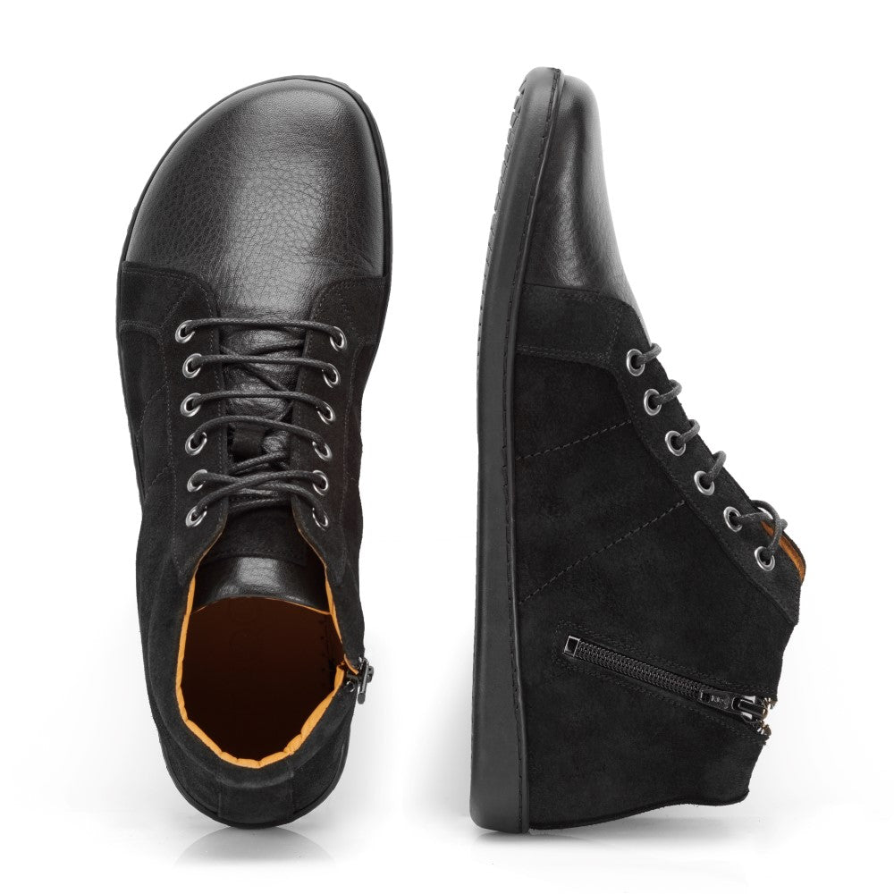 QORE Mid Black - ZAQQ Barfußschuhe