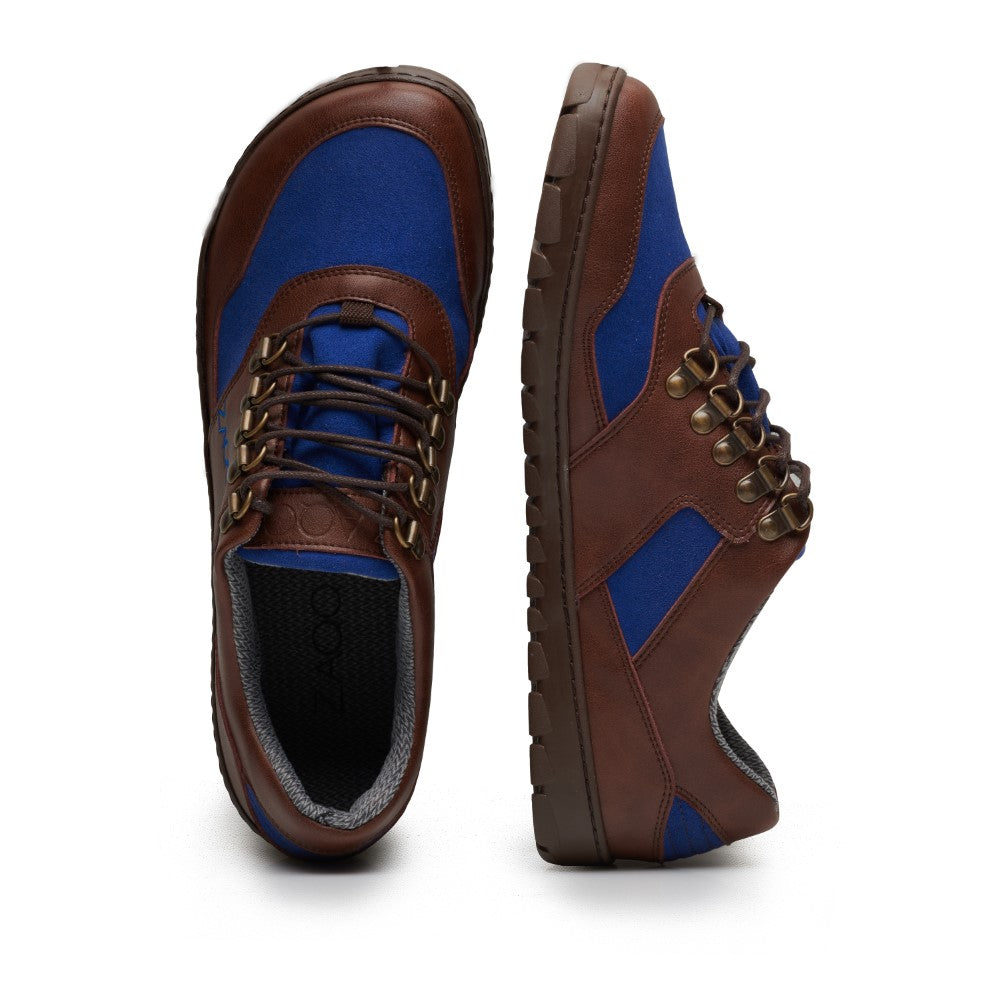 HIQE Low Brown Blue Waterproof - ZAQQ Barfußschuhe