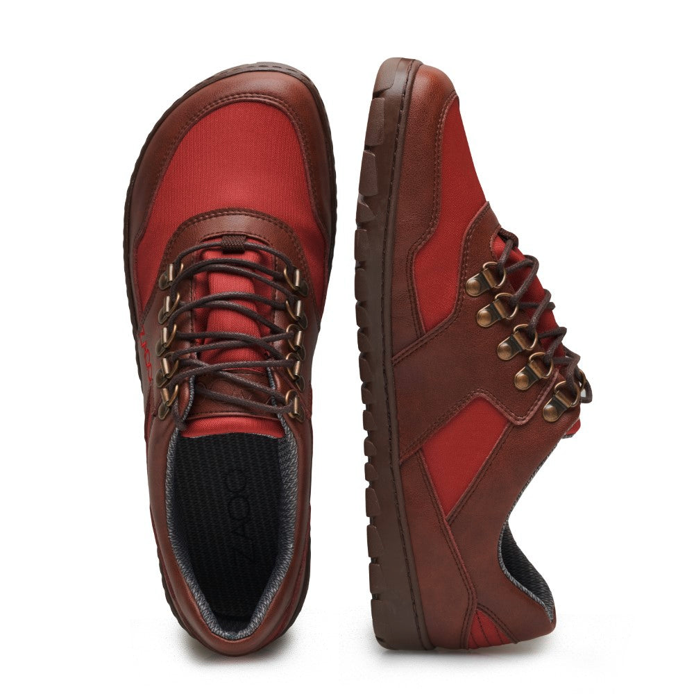 HIQE Low Vegan Camel Red Waterproof - ZAQQ Barfußschuhe