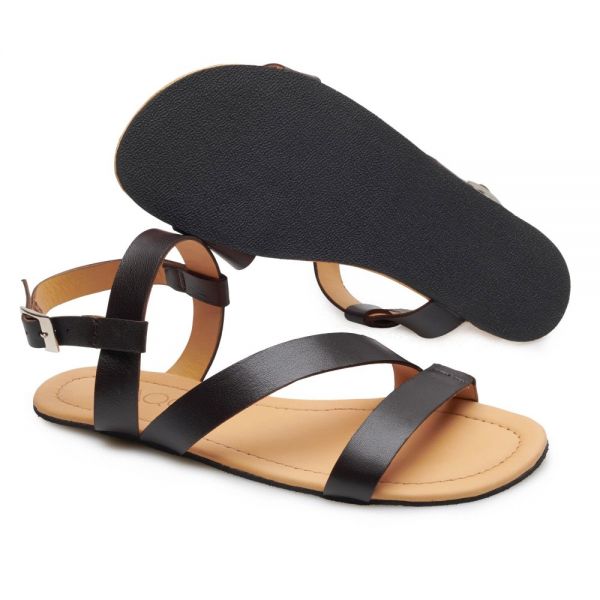Barefoot Sandals NIQ Dark Brown: ZAQQ Barefoot Shoes | Handmade ...