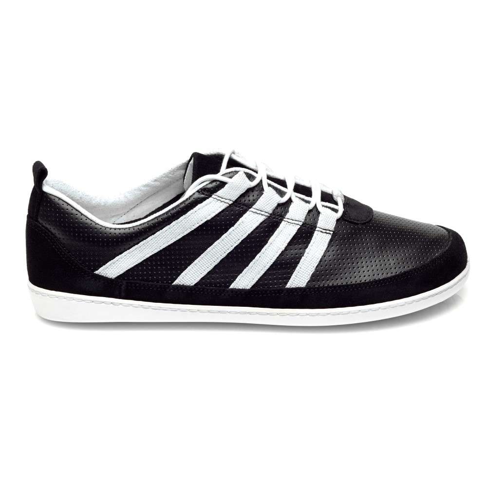 SPARQ Low Black White - Sneakers - ZAQQ Barefoot Shoes | Handmade ...