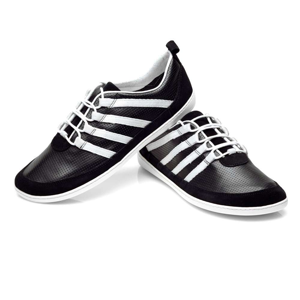 SPARQ Low Black White - Sneakers - ZAQQ Barefoot Shoes | Handmade ...